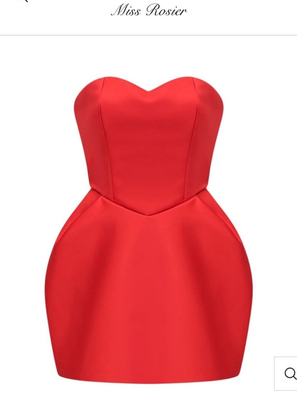 Miss Rosier Nwt  Laure Red Heart Off-shoulder Mini Dress Size Medium